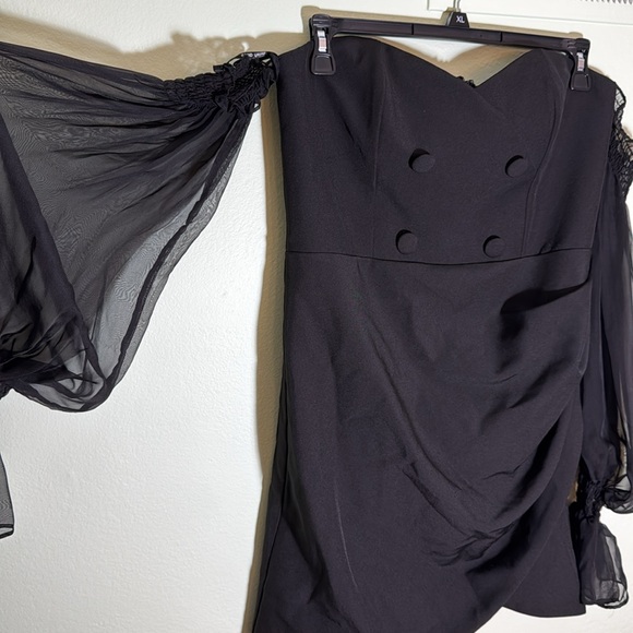 ASOS Curve Lavish Alice dress size 12 black - Picture 6 of 11